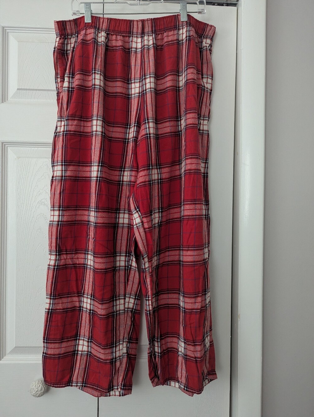 CUTE!  ~COLSIE~ RED PLAID DESIGNED WIDE LEG PAJAMA/LOUNGE PANTS-XL